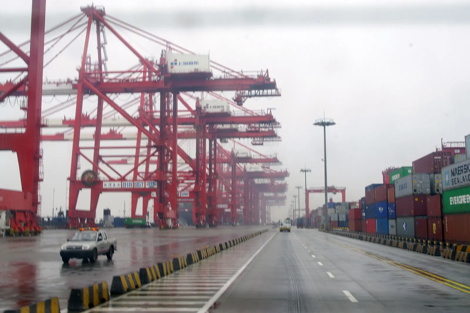File photo: the Yangshan container port serving Shanghai, 2013.