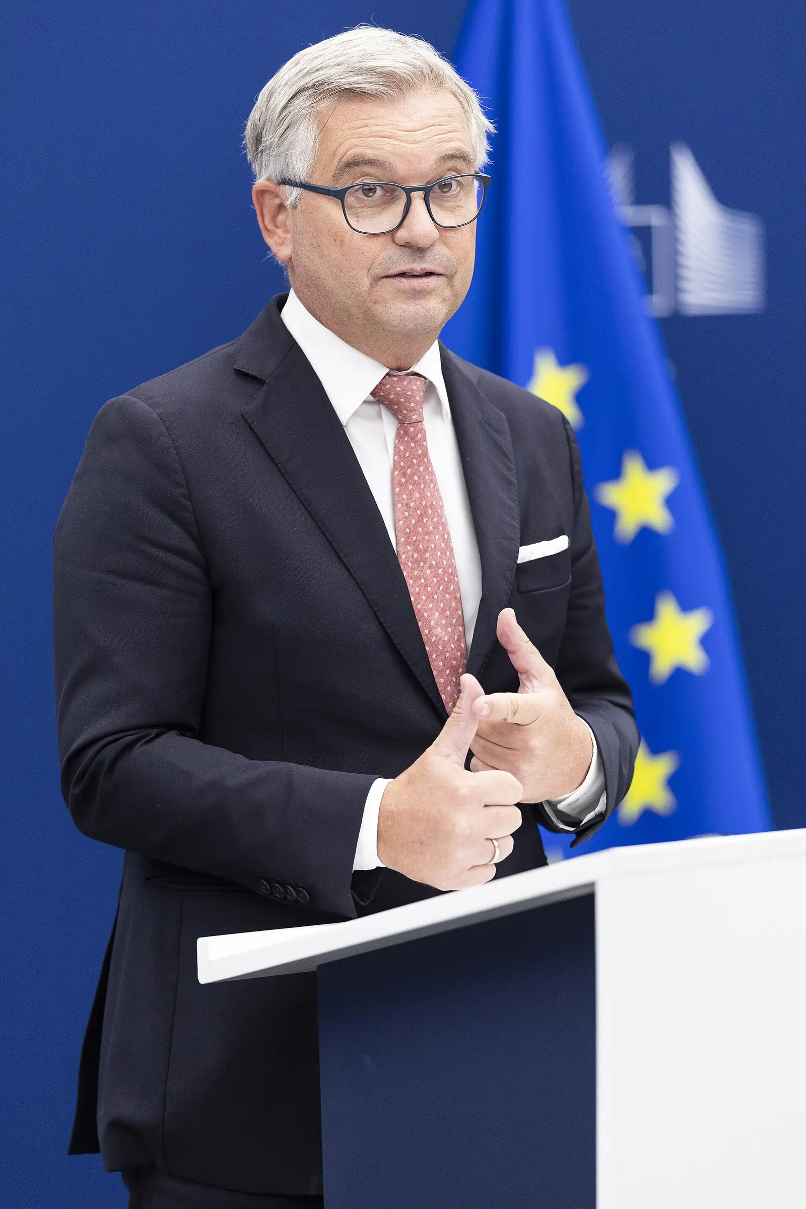 EU Migration Commissioner Magnus Brunner at a press point on migration, September 29, 2026.