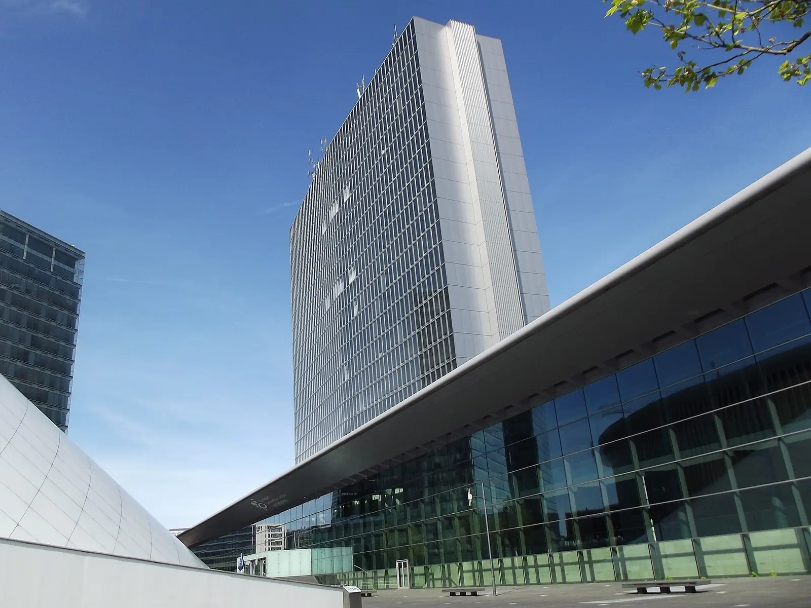 The European Convention Center in Luxembourg's Kirchberg district, seen from Place de l'Europe.