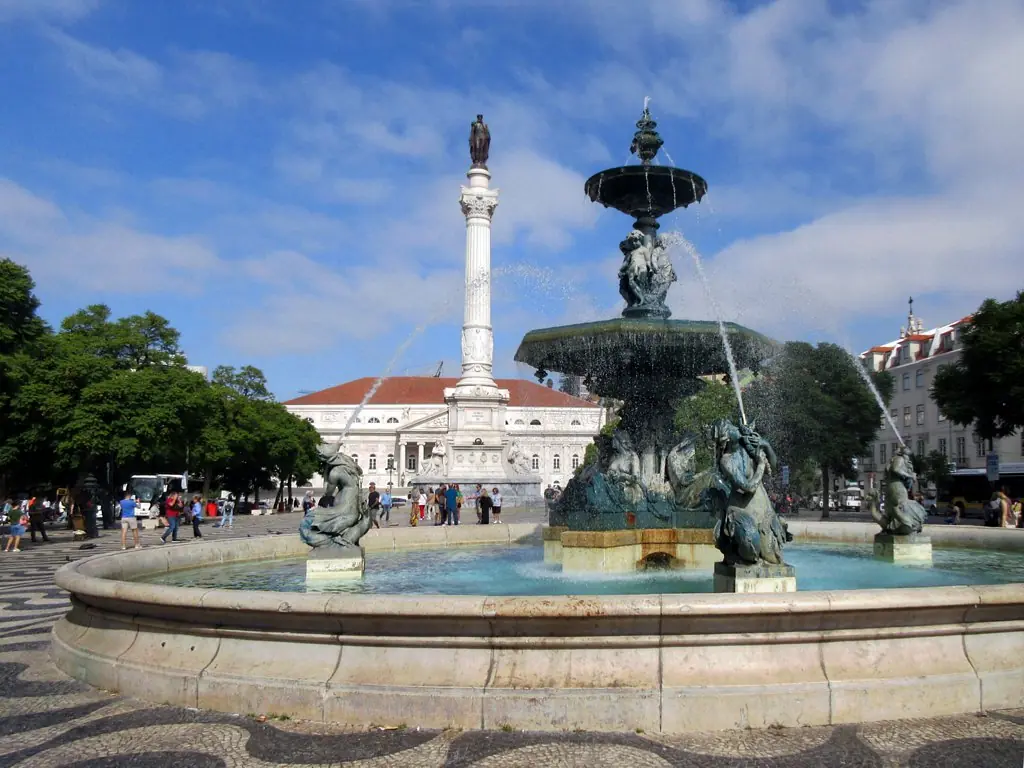 File photo: the south fountain in Rossio square, Lisbon, 2025.
